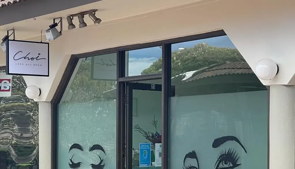Choi Lash and Brow salon entrance in Lane Cove