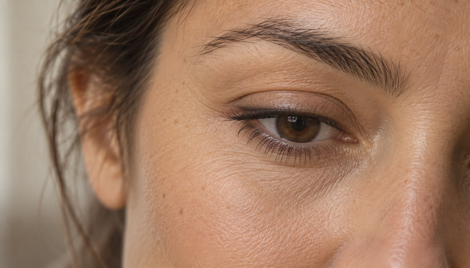 Close-up of subtle upper lash-line definition