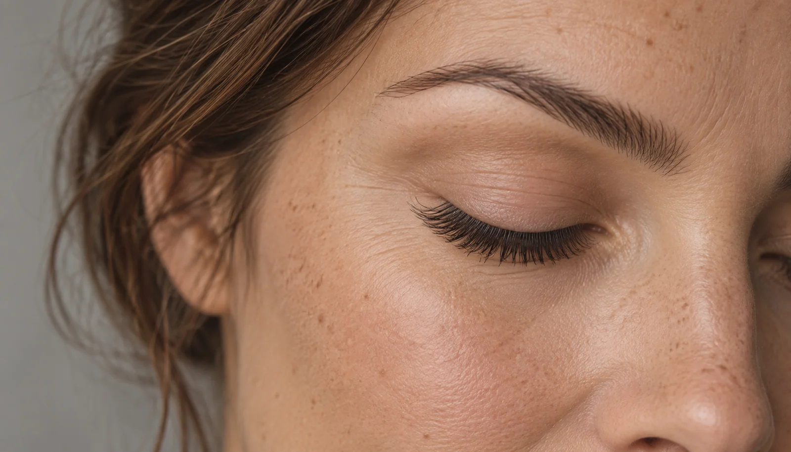 Detail of clean separated lash extensions